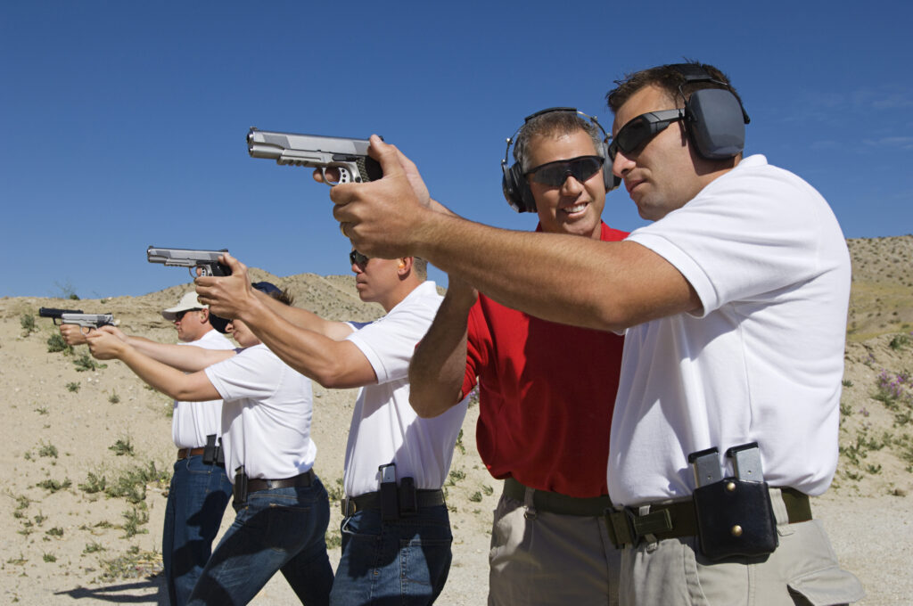 Range Officer teaching shooting